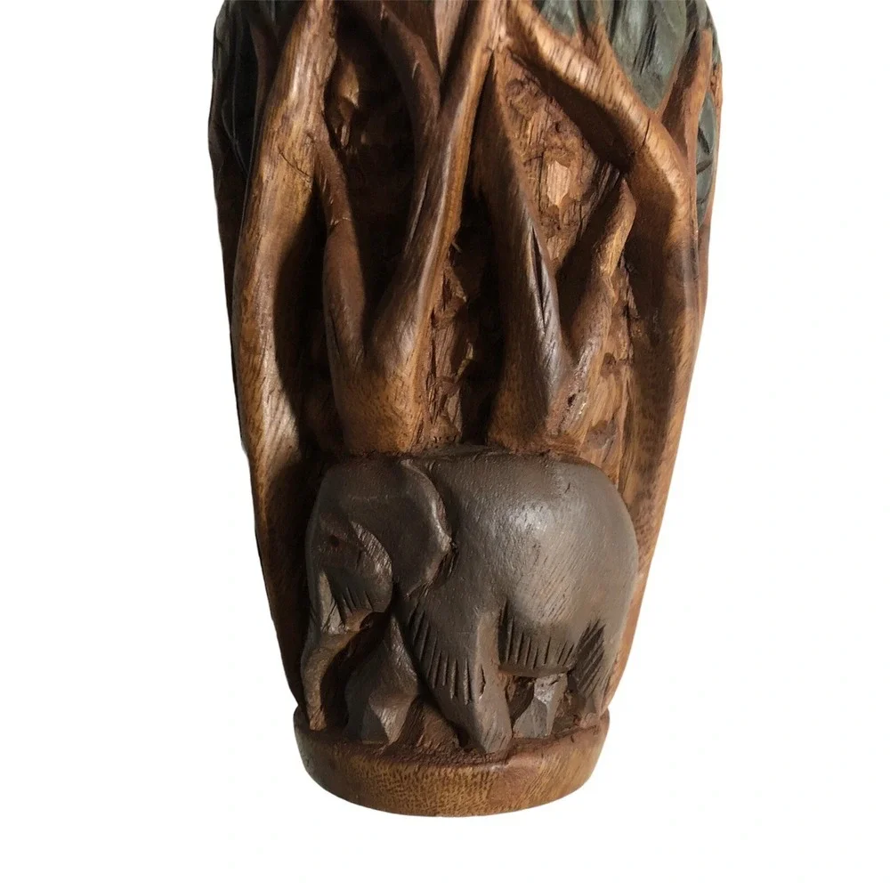 N/A wood vase